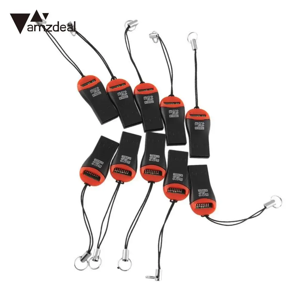 Amzdeal оптовая продажа 10 шт./лот USB OTG кардридер Универсальный Micro Устройство для