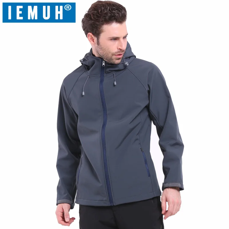 Мужская Флисовая Куртка IEMUH теплая ветрозащитная куртка для активного отдыха