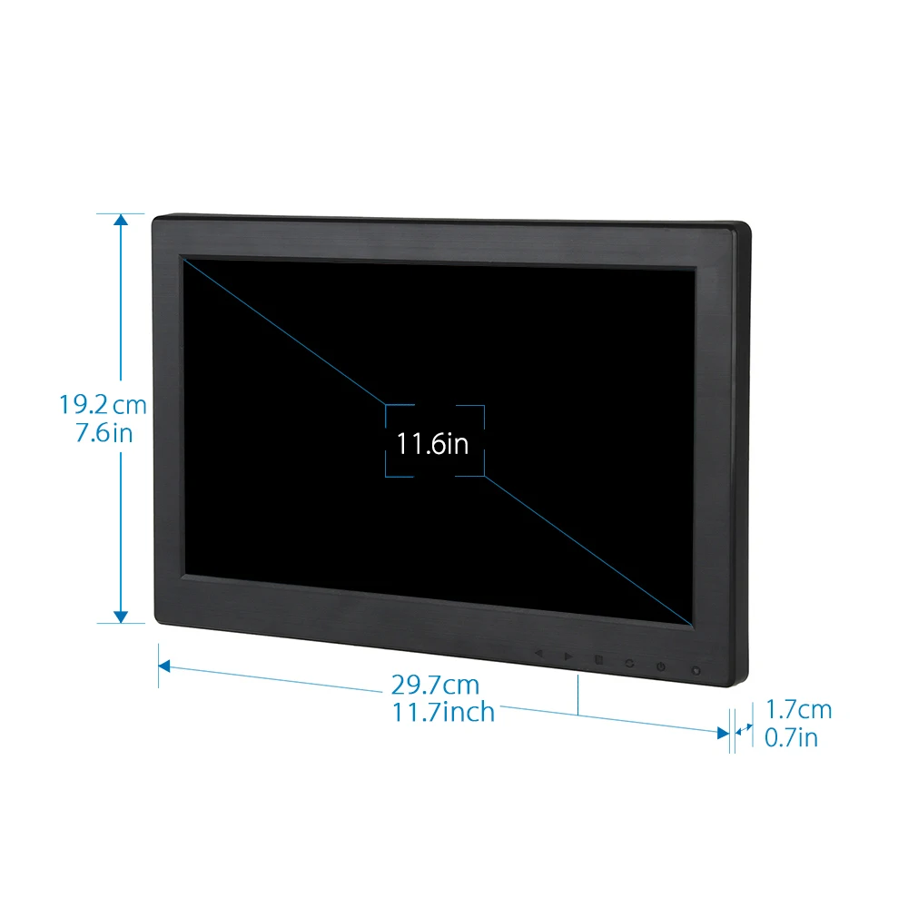 Eyoyo t1116 12 дюймов TFT ЖК дисплей 1366*768 VGA/ТВ/HDML/AV Цвет Мониторы для CC ТВ PC Security