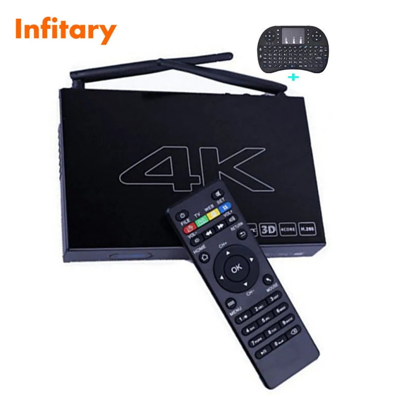 CS199 Streamer Android 4.4 smart tv box с i8 клавиатура новый 4 К телеприставки ТВ XBMC Quad Core ram1gb/8 ГБ WI-FI