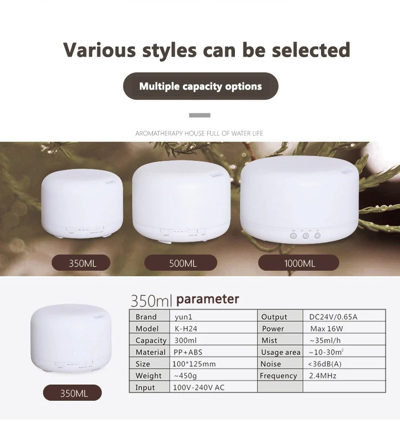Ultrasonic Air Humidifier Essential Oil Diffuser Aroma Lamp Aromatherapy Electric Home Mist Maker | Бытовая техника