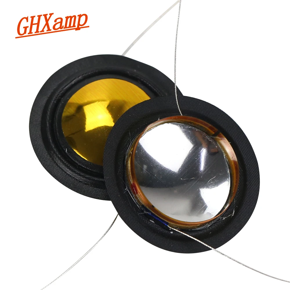 

GHXAMP 25.5mm Tweeters Voice Coil 1 inch 8ohm Compound gold coil Membrane KSV 4 inch Treble Speaker Repair accessories DIY 2PCS