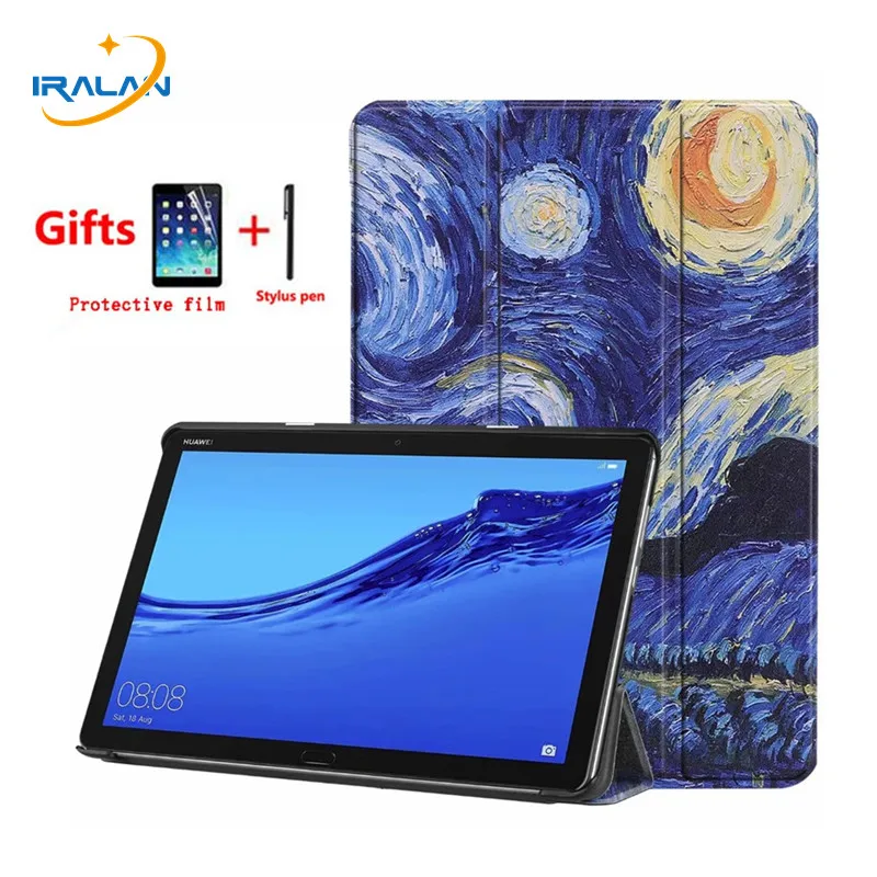 Чехол из искусственной кожи с принтом для Huawei MediaPad M5 lite 10 BAH2 W19/L09/W09 чехол планшета