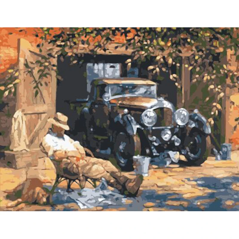 Siesta рисунок Картины Безрамная картина по номерам DIY модульные стеновые раскраска