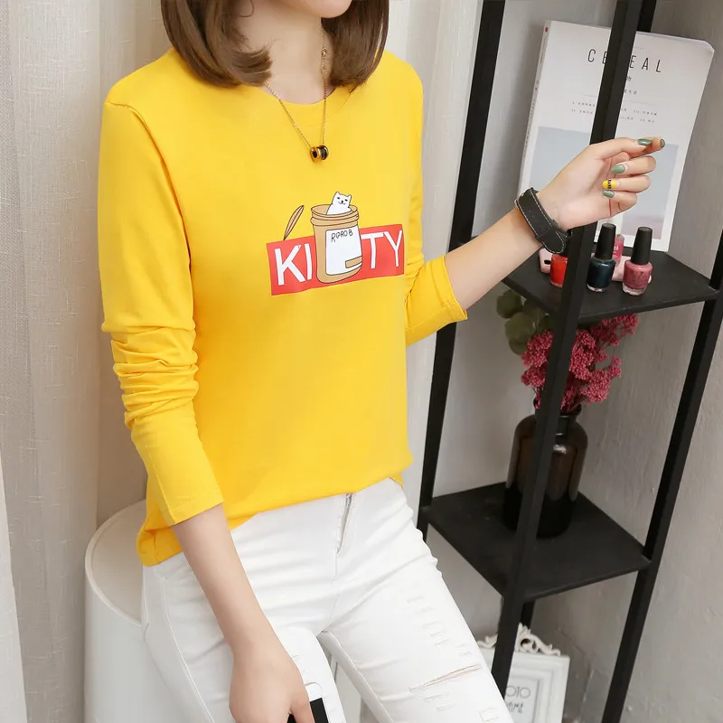 Корейская модная Высококачественная хлопковая Футболка Ulzzang весна-осень 2020