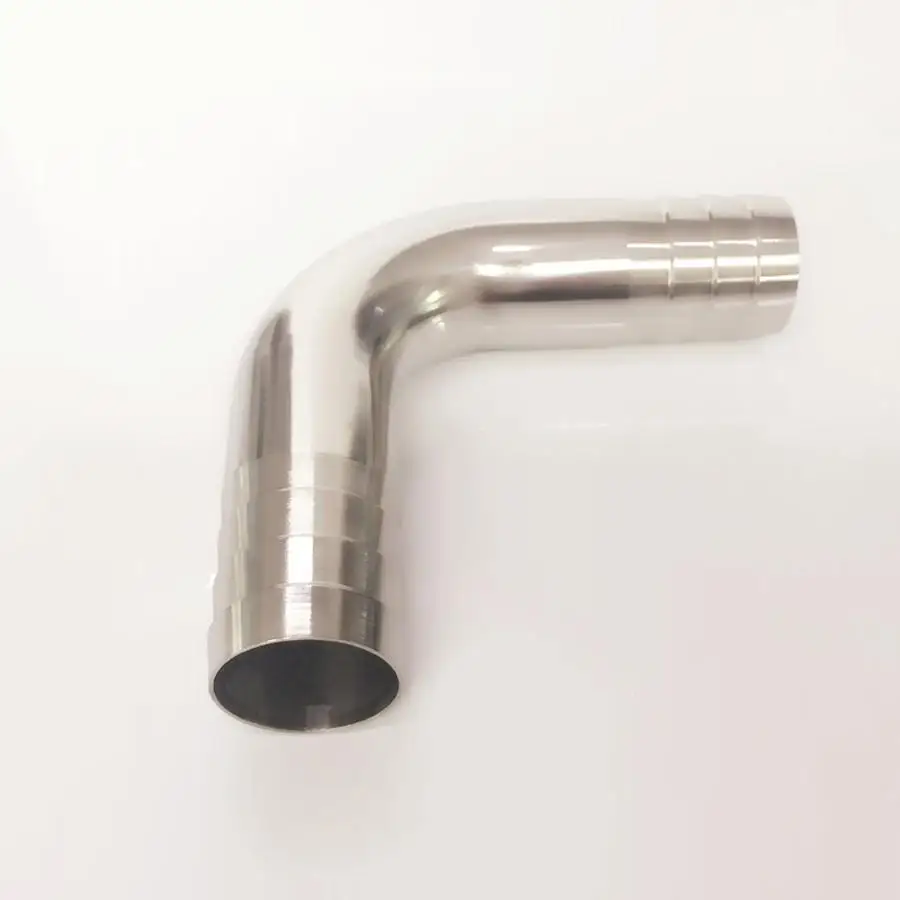 

57mm 2.25" Hose Barb SUS 304 Stainless Steel Sanitary 90 Degree Elbow Pipe Fitting Home Brew Beer Wine