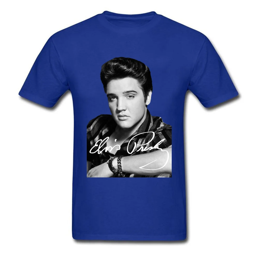 Футболка Elvis Presley в винтажном стиле, Мужская футболка, крутая футболка в стиле хип-хоп, классические топы со звездами, футболки с 3D героями, уличная мода - Цвет: Синий