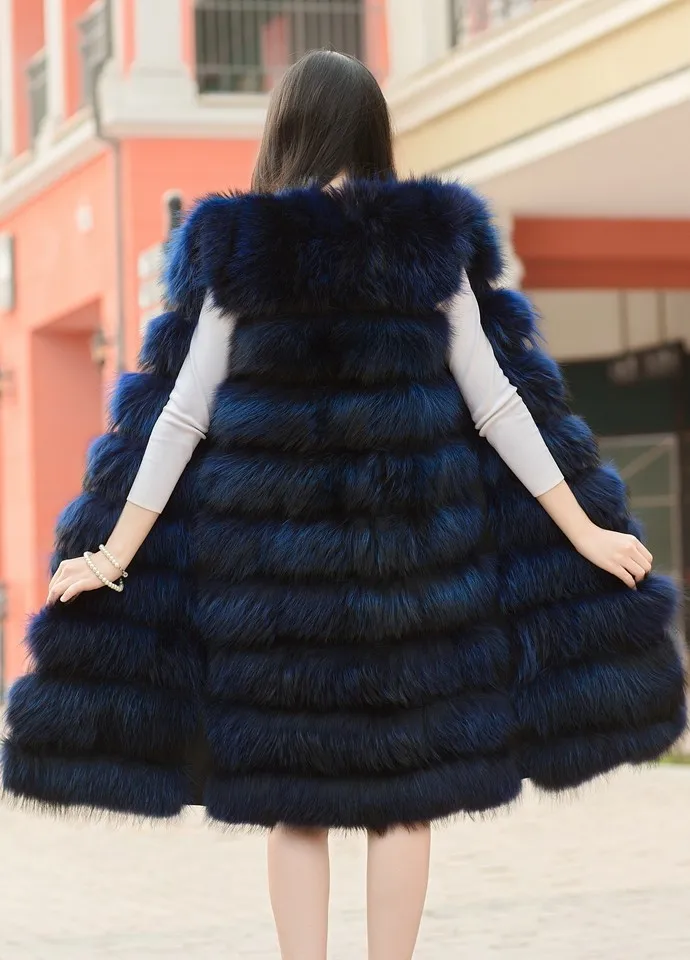 2018 Real Natural Fur Vest Women's Genuine Warm Leather Jacket Overcoat Girl's Coat V#03 | Женская одежда