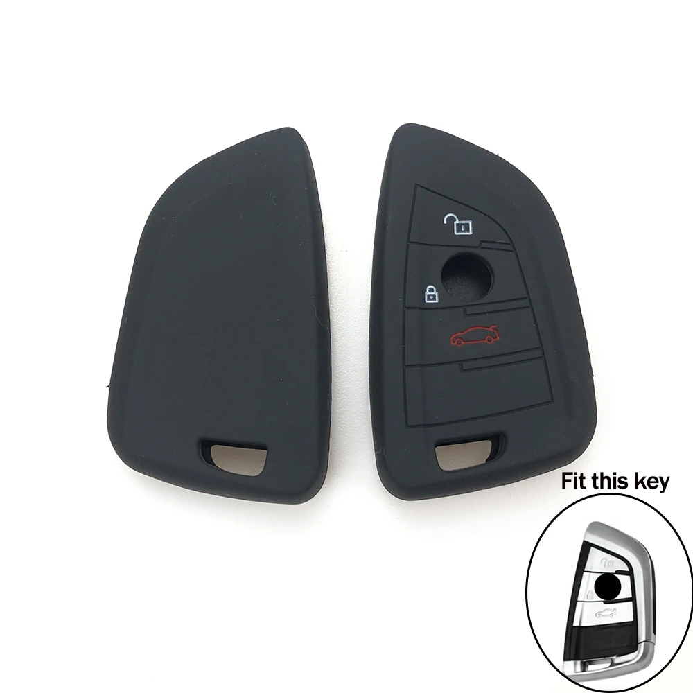 2 кнопки силиконовый Автомобильный Дистанционный Брелок чехол для BMW X1 X5 F15 X6 F16 1 5 7