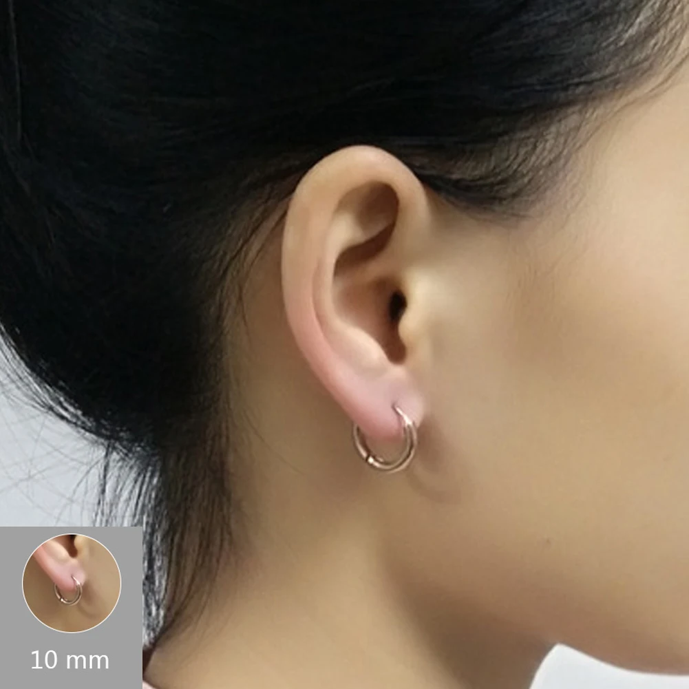 Женские и мужские панк готические круглые серьги из нержавеющей стали титана для