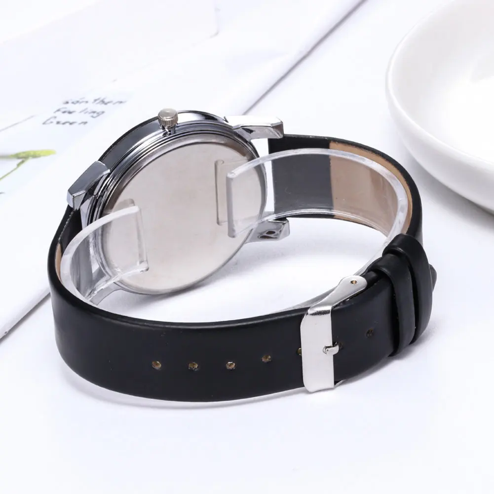 Relogio Feminino Модные Простые Для женщин часы с круглым циферблатом линейный Для женщин Искусственная кожа ремешок Повседневное Для женщин кварцевые наручные часы подарок