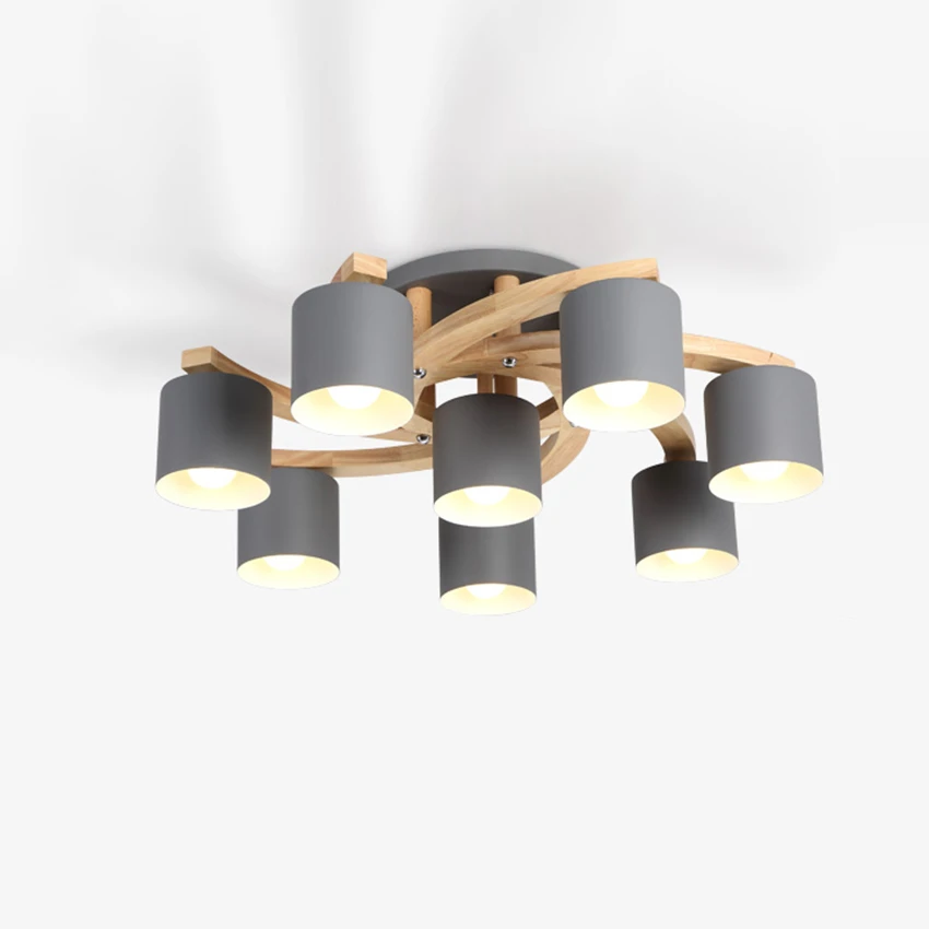 Японский деревянный светодиодный светильник для люстры железные подвесные