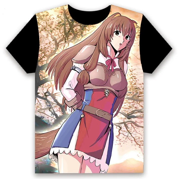 Футболка аниме The Rising of the Shield Hero Naofumi Iwatani Косплей короткий рукав для женщин и мужчин черная футболка Повседневная летняя рубашка Otaku - Цвет: 16