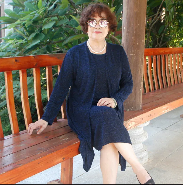 Женское платье с длинным рукавом FD41 Осеннее повседневное большого