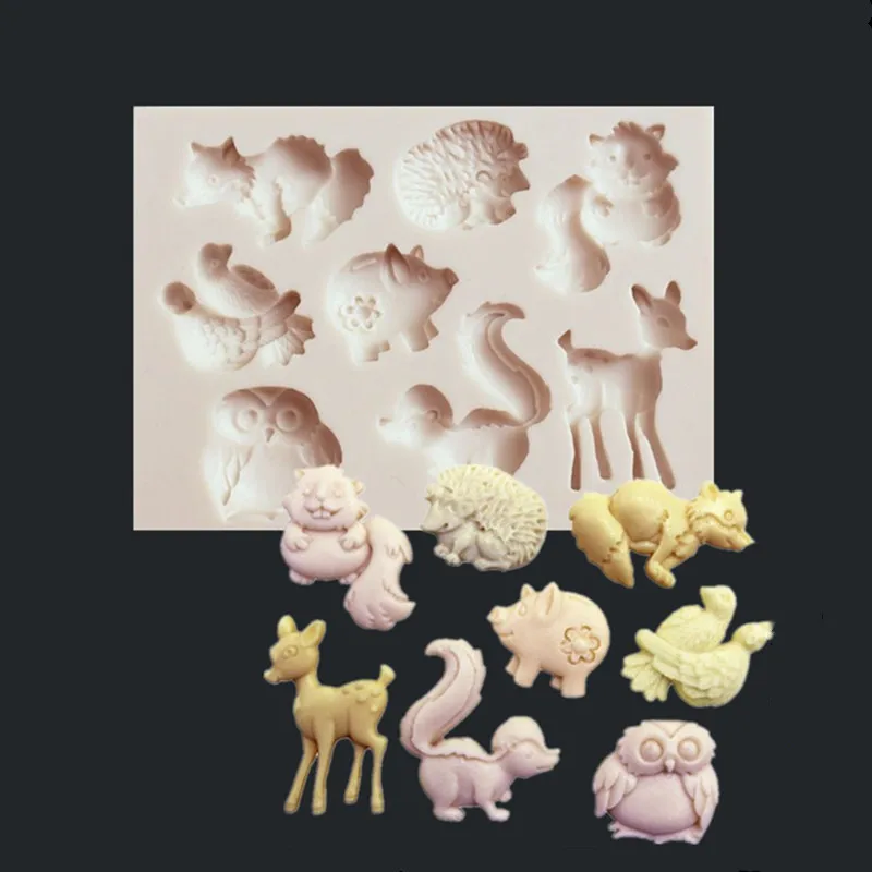 1 шт. силиконовая форма для выпечки Олень Сова|fondant silicone molds|silicone moldbaking mold |