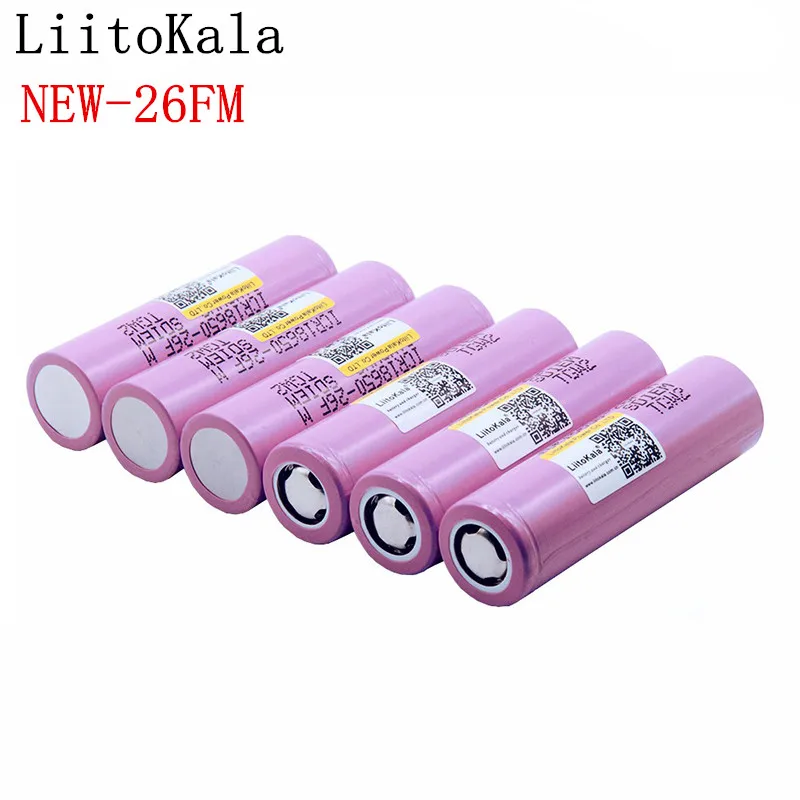 Liitokala новый 100% оригинальный 18650 2600 мАч аккумулятор ICR18650 26FM литий ионная