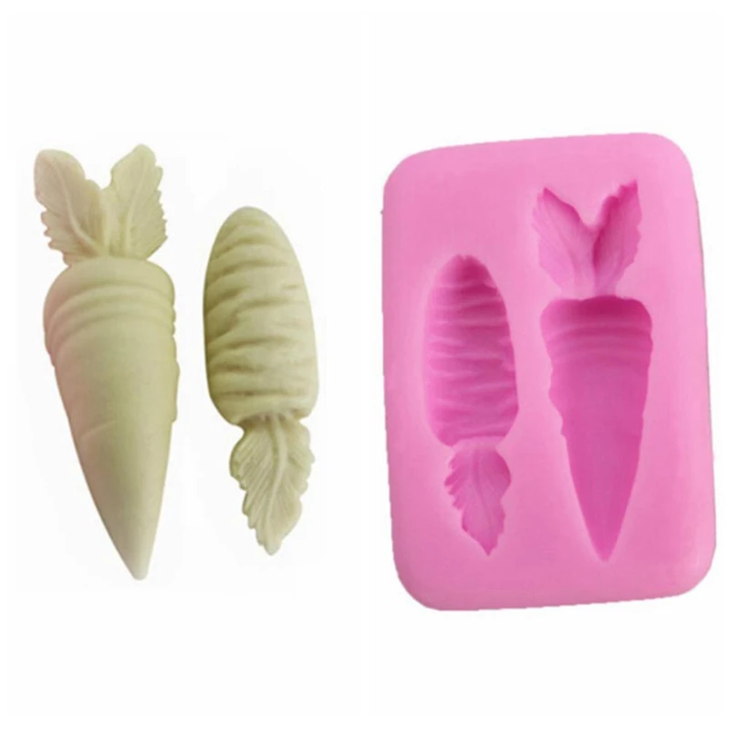 1 шт. 2 отверстия морковь формы силиконовые торт декоративная Форма Шоколад