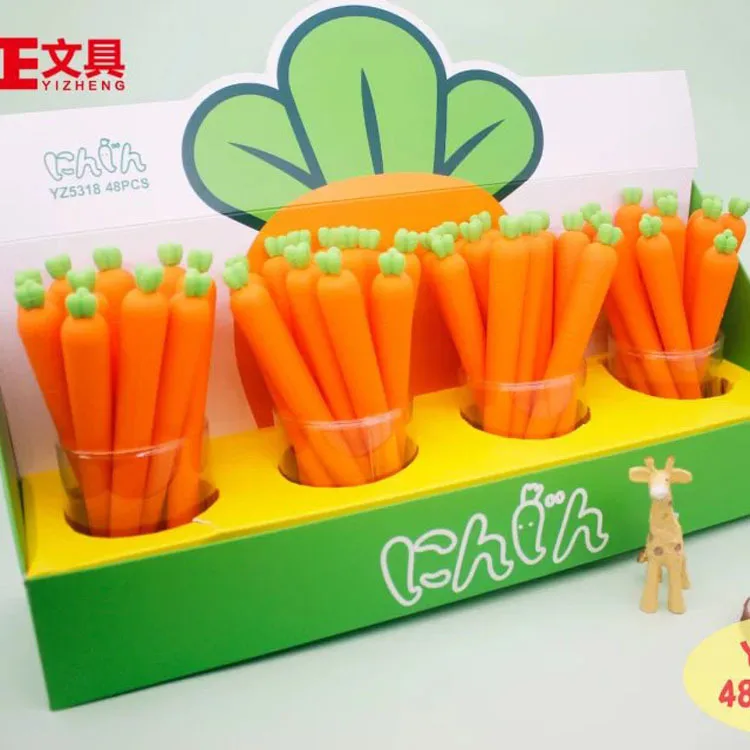 Jonvon Satone office and school supplies Kawaii Carrot Pen Cartoon Gel Material Escolar Stationary lovely stationery goods | Канцтовары