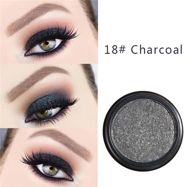 18 Charcoal PHOERA, 24 цвета, блестящие матовые тени для век, палитра для пигментов, макияж для глаз, косметика, мерцающие тени для век, Oogschaduw, Ombretto, Корея, TSLM1 - Цвет: 18 Charcoal