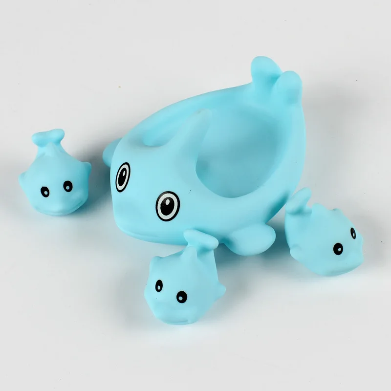 4 шт./лот Милая Мини Ванна дельфин плавающие резиновые игрушки для ванной