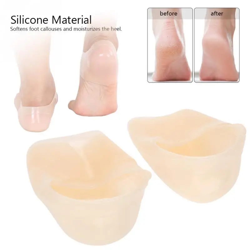 

1 Pair Silicone Plantar Fasciitis Heel Spur Ankle Support Pain Relief Anti-crack Protector Gel Heel Cushion Protectors Posture