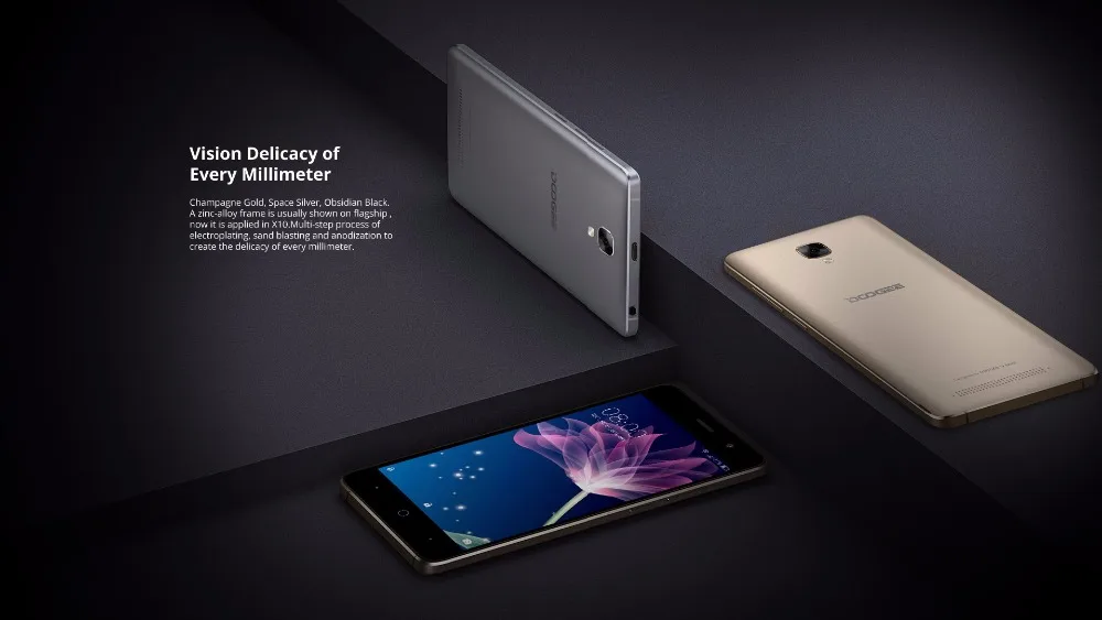 DOOGEE X10 5 ''Android 6,0 MTK6570 мобильный телефон двухъядерный 3g WCDMA 512MB ram 8GB rom смартфон 3360mAh 5MP Dual SIM мобильный телефон