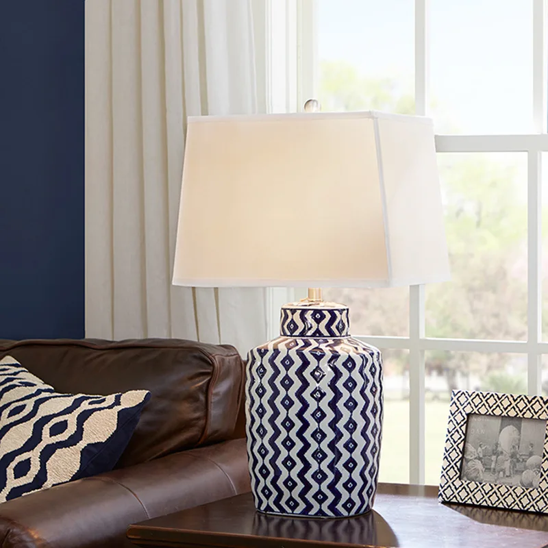 Бесплатная доставка Керамическая Настольная лампа TUDA 38x66 см для спальни