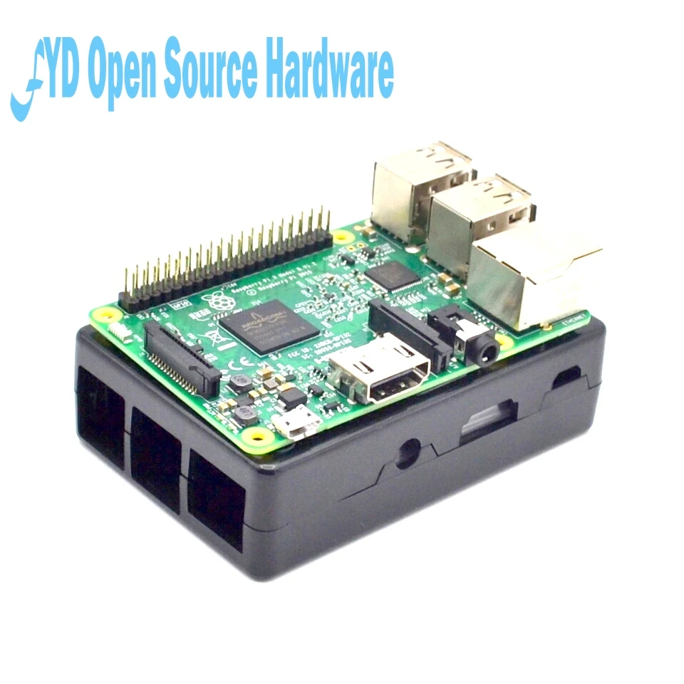 Raspberry Pi 3 Model B плата + черный корпус радиаторы 1GB LPDDR2 Quad-Core WiFi и Bluetooth | Электронные