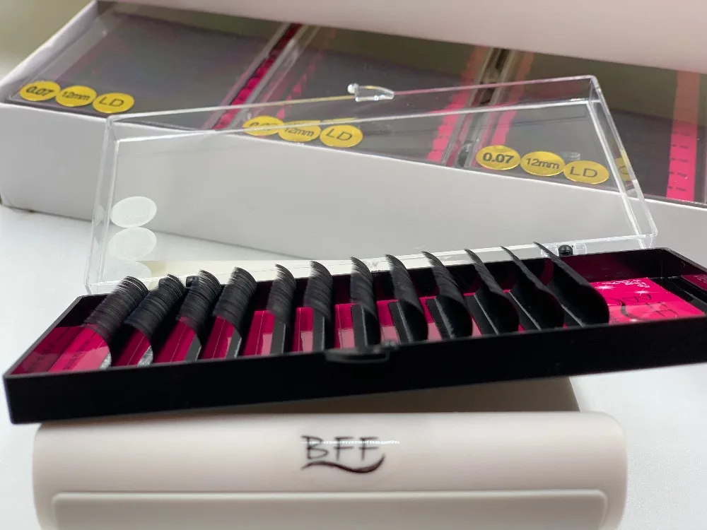 Бренд BFF клей для наращивания ресниц 0,05/0,07/0,1 мм LD Яркий искусственная норка Макияж Поддельные Накладные ресницы, индивидуальное ресницы