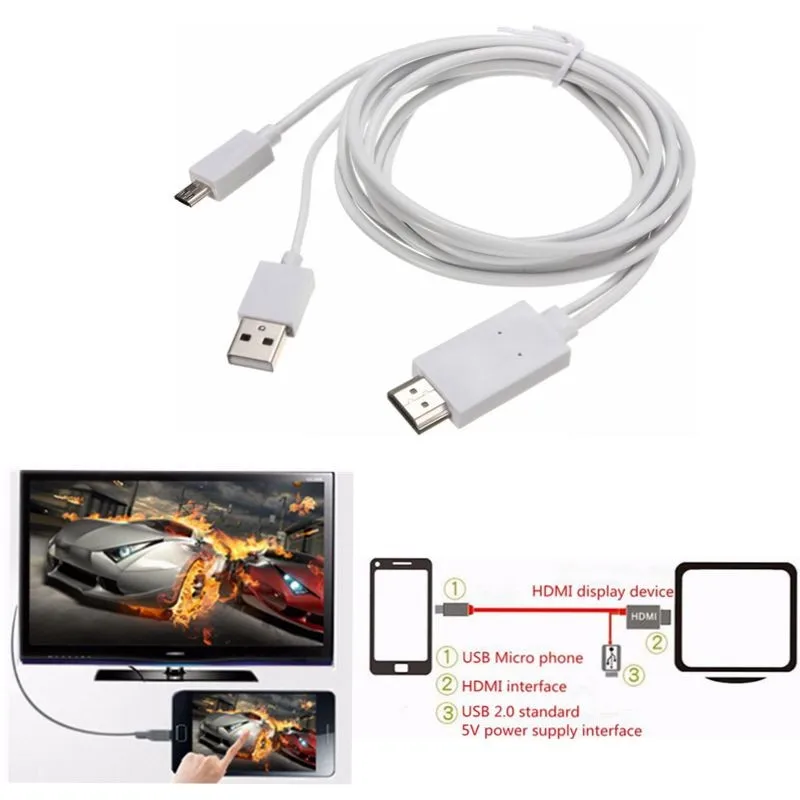 2 м HDMI кабель адаптер для samsung Galaxy Tab 3 10,1 8,0-дюймовый питание планшета 5 В DC до 0.1A от USB 2,0