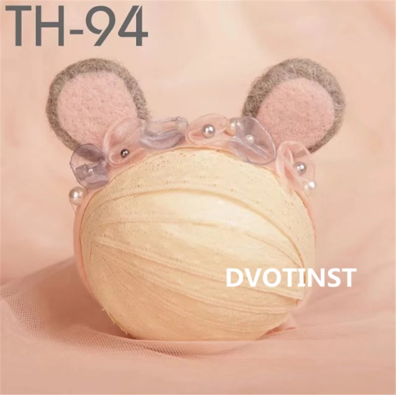 TH94 Dvotinst/реквизит для фотосъемки новорожденных; милый головной убор с ушками единорога; головной убор; фон для фотосъемки в студии - Цвет: TH94
