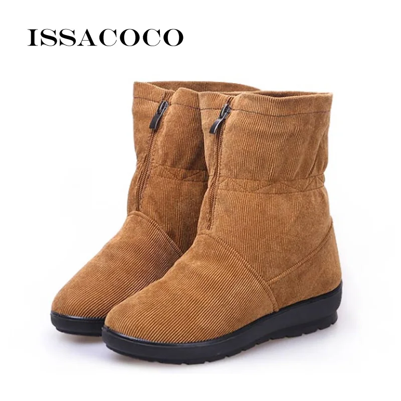 Женские зимние сапоги ISSACOCO новинка зимняя женская обувь Нескользящие