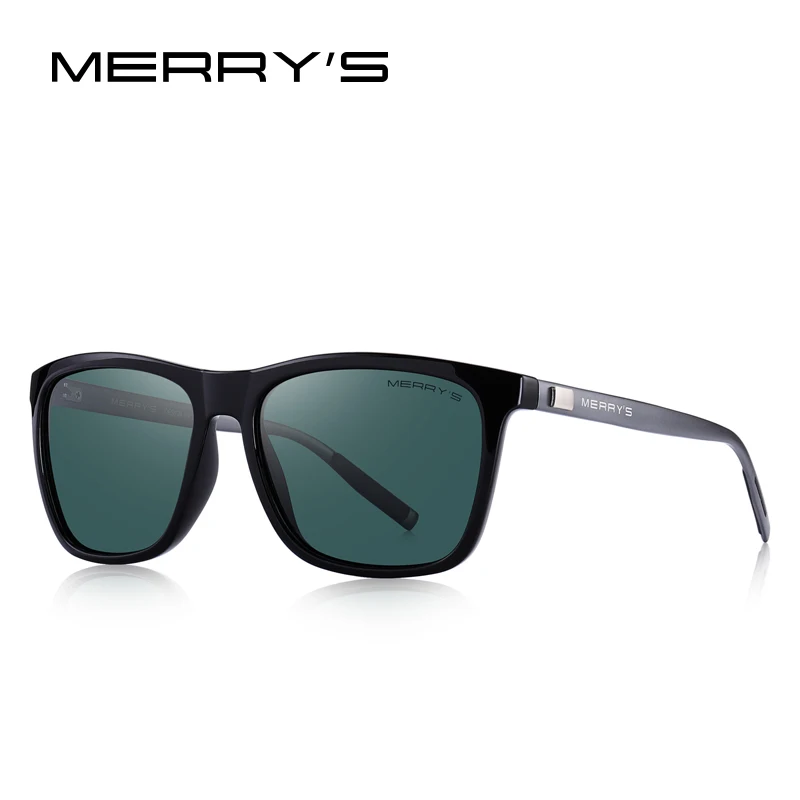 C02 Green MERRYS, унисекс, Ретро стиль, алюминиевые солнцезащитные очки, поляризационные линзы, Винтажные Солнцезащитные очки для мужчин/женщин S8286 - Цвет линз: C02 Green