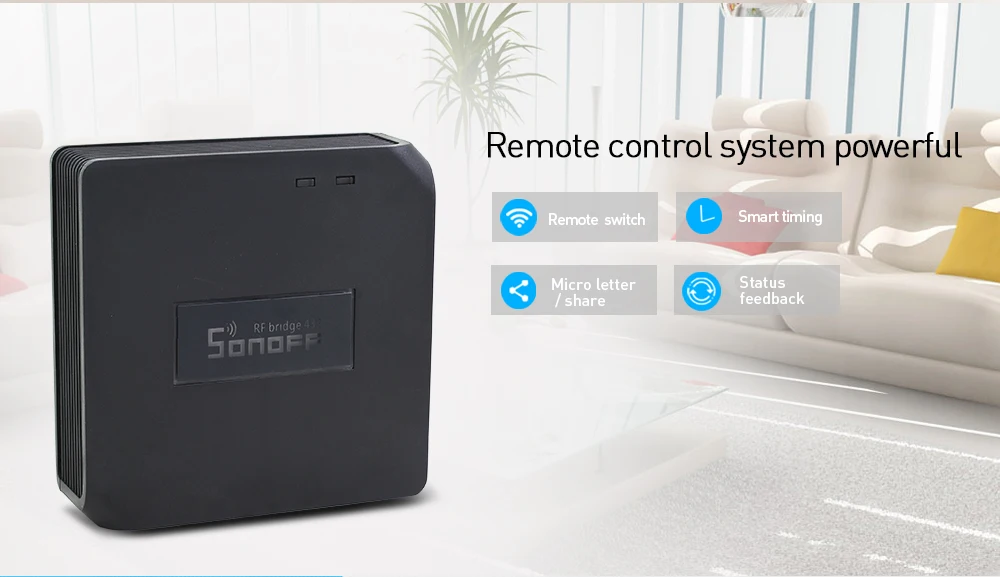 Sonoff RF Bridge 433 WiFi беспроводной переключатель умный дом пульт дистанционного управления 433 МГц модуль автоматизации переключатель с универсальным синхронизацией DIY