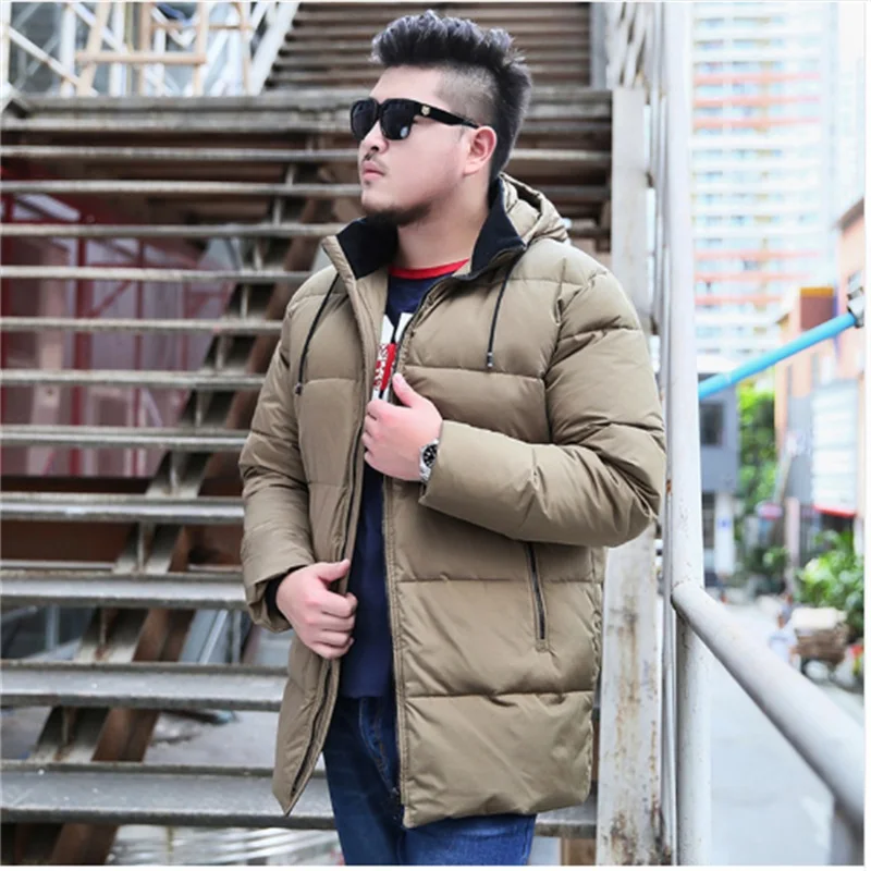 10XL 9XL новый бренд русская зима Мужская Повседневная 90% белая куртка на утином пуху