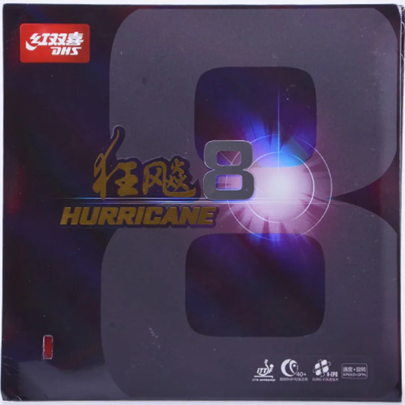 Резиновый лист для настольного тенниса Dhs Hurricane 8 резина пинг понга новая
