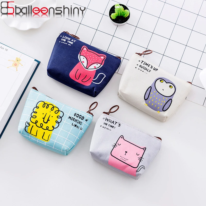 BalleenShiny мода мультфильм Оксфорд Ткань мешочек для монет ключей сумка Для женщин