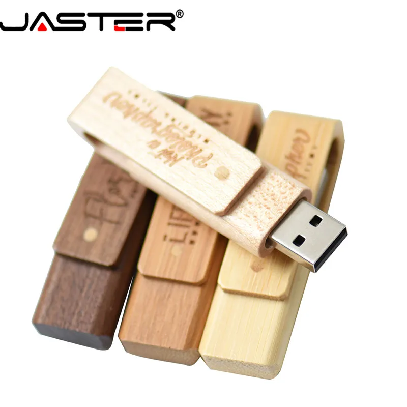 JASTER горячая Распродажа креативный вращающийся на 360 градусов деревянный u диск USB