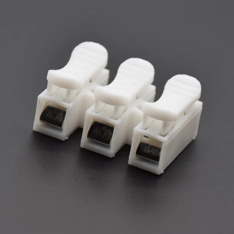 10 шт./лот CH-3 Spring Wire Quick Connector 3pins G7 Electric Crimp Terminals Block Splice Cable Clamp Easy Fit Led Strip |