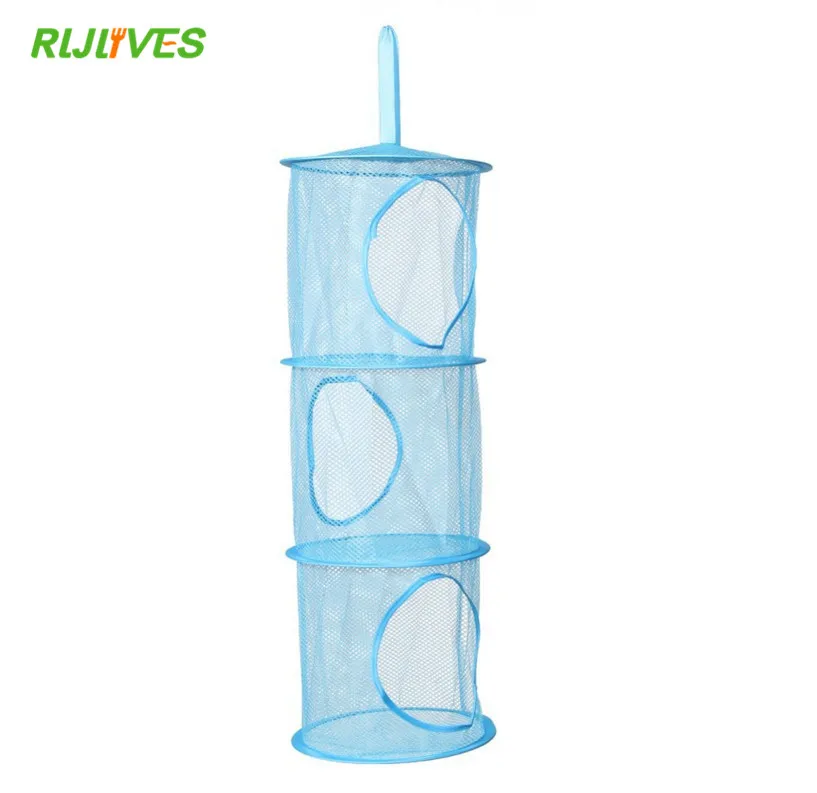 Сумка для хранения на 3 полки игрушек сетка детской спальни настенный органайзер