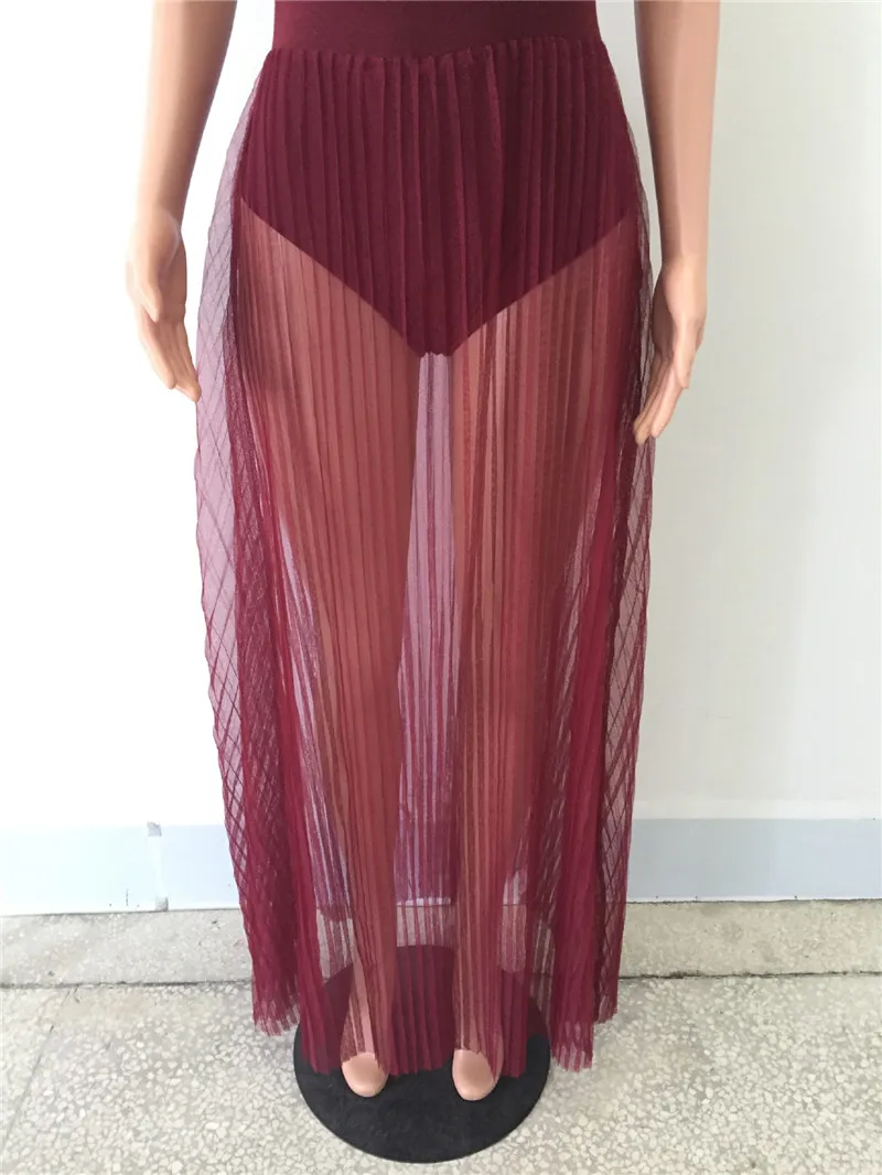 Хлопковое Сетчатое Макси платье с длиной до пола прозрачная накладка прозрачные