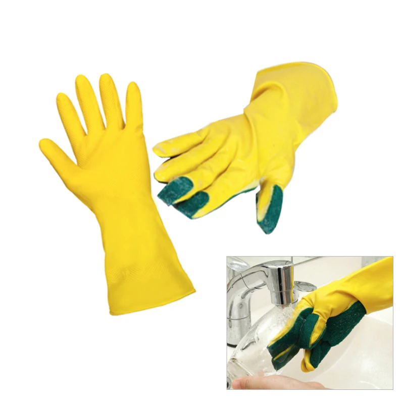 2 шт. латексные перчатки для мытья посуды|Перчатки и рукава духовки| |