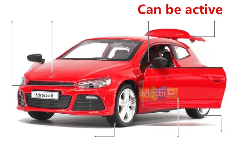 Высокая модель симуляции Volkswagen 1: 32 масштаб сплав оттягивает назад игрушечные