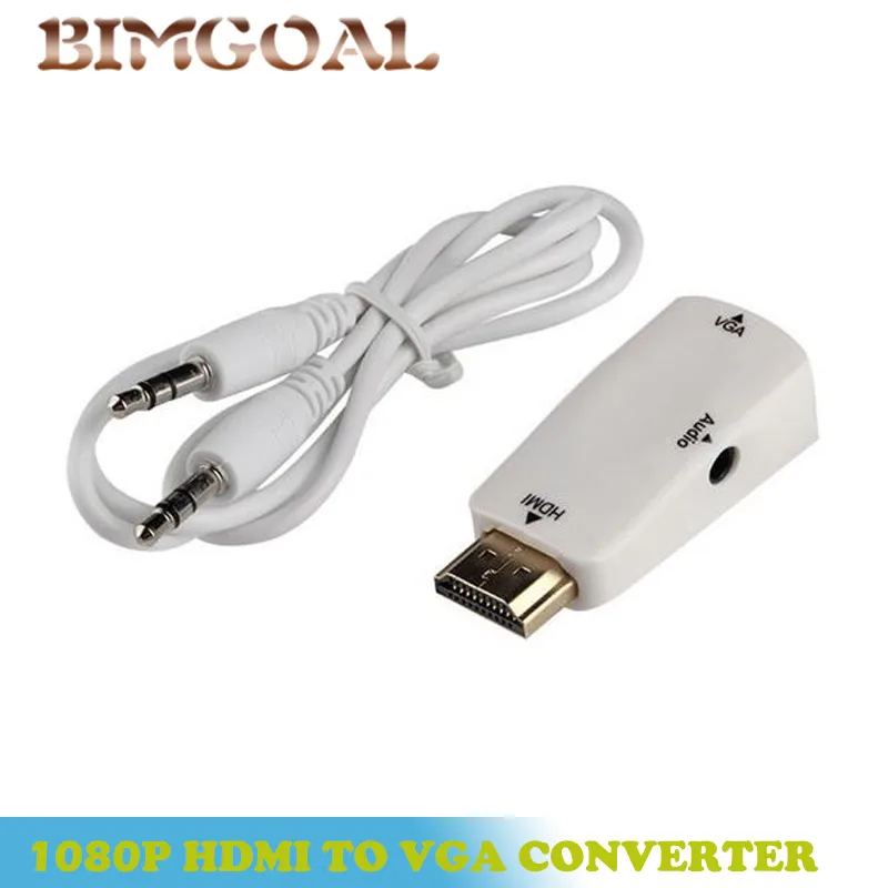BIMGOAL Высокое качество 1080p HDMI к VGA адаптер конвертер с аудио кабелем папа женскому
