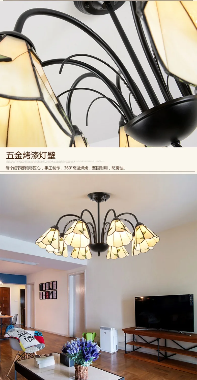 Antique colored glass Kitchen lighting chandelier for Bar Restaurant showcase arts &amp crafts Lighting Lampadario Moderno LED E27 | Лампы и