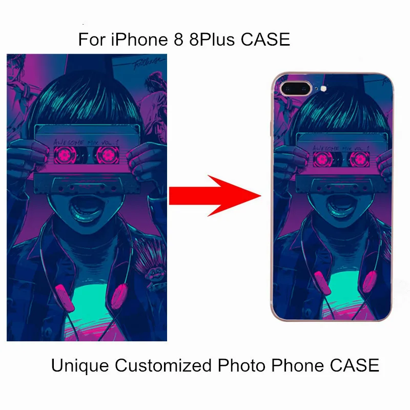 LANCHE Customized Photo Phone Cases For iphone X 7 8 6 6s Plus XS Max Case iPhone 5 5s se Soft Silicone DIY image Logo Cover |