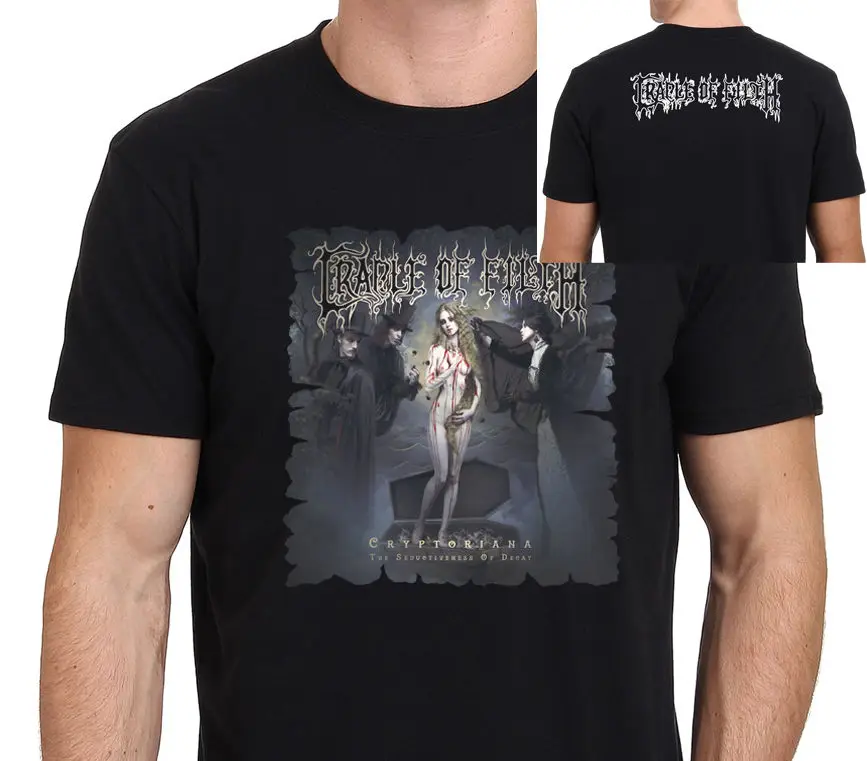 CRADLE OF FILTH мужская Черная Футболка Летом С Коротким Рукавом Хлопка |