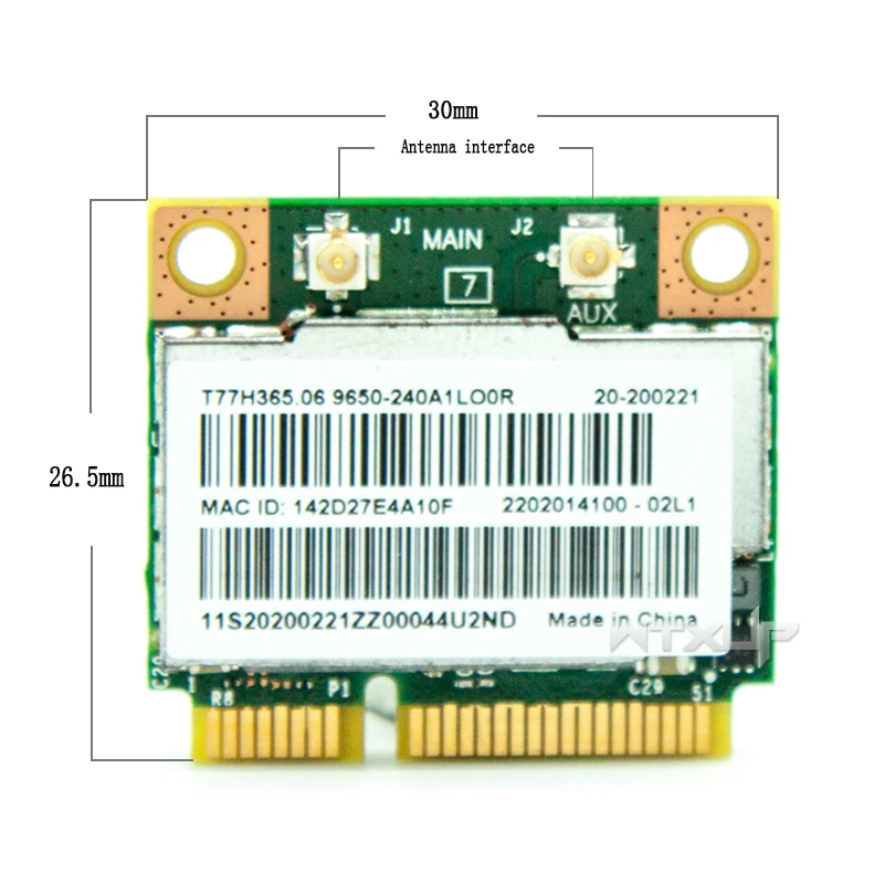 Двухдиапазонный Broadcom BCM943228HMB 802.11a/b/g/n Mini pci-e Wifi карта 300 Мбит/с 2,4 ГГц 5 ГГц беспроводной-N WiFi Bluetooth 4,0 адаптер