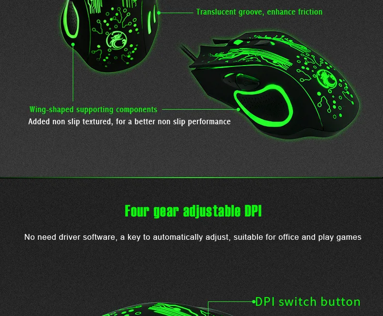 Игровая мышь iMice, Проводная компьютерная мышь, USB Gamer iMice, 5000 dpi, PC Mause, 6 кнопок, эргономичная Волшебная игровая мышь X9 для ноутбука