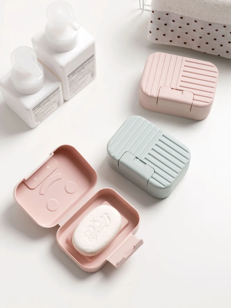 

Sealed Soap Box With Lid Travel Portable Soap Holder Bathroom Soap Tray Bathroom Waterproof Soap Rack